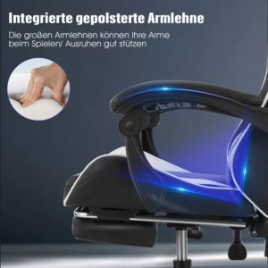 Ergonomic Massage Gaming Chair for Adults Ergonomic Office Chair with Lumbar Support Height Adjustable Reclining Chair
