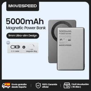 bowerbank S05 Magnetic Power Bank 5000mAh – Mini Portable Wireless Fast Charger for iPhone 16/15/14